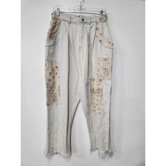 Free People North Star Patched Harem Jeans Size 26 - Picture 5 of 7